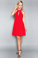 Red Fit and Flare Dress