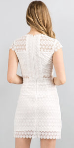 White Lace Short Dress Minuet 9102