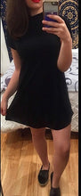 A Line Black Short Dress - Bozzolo Knit Dress